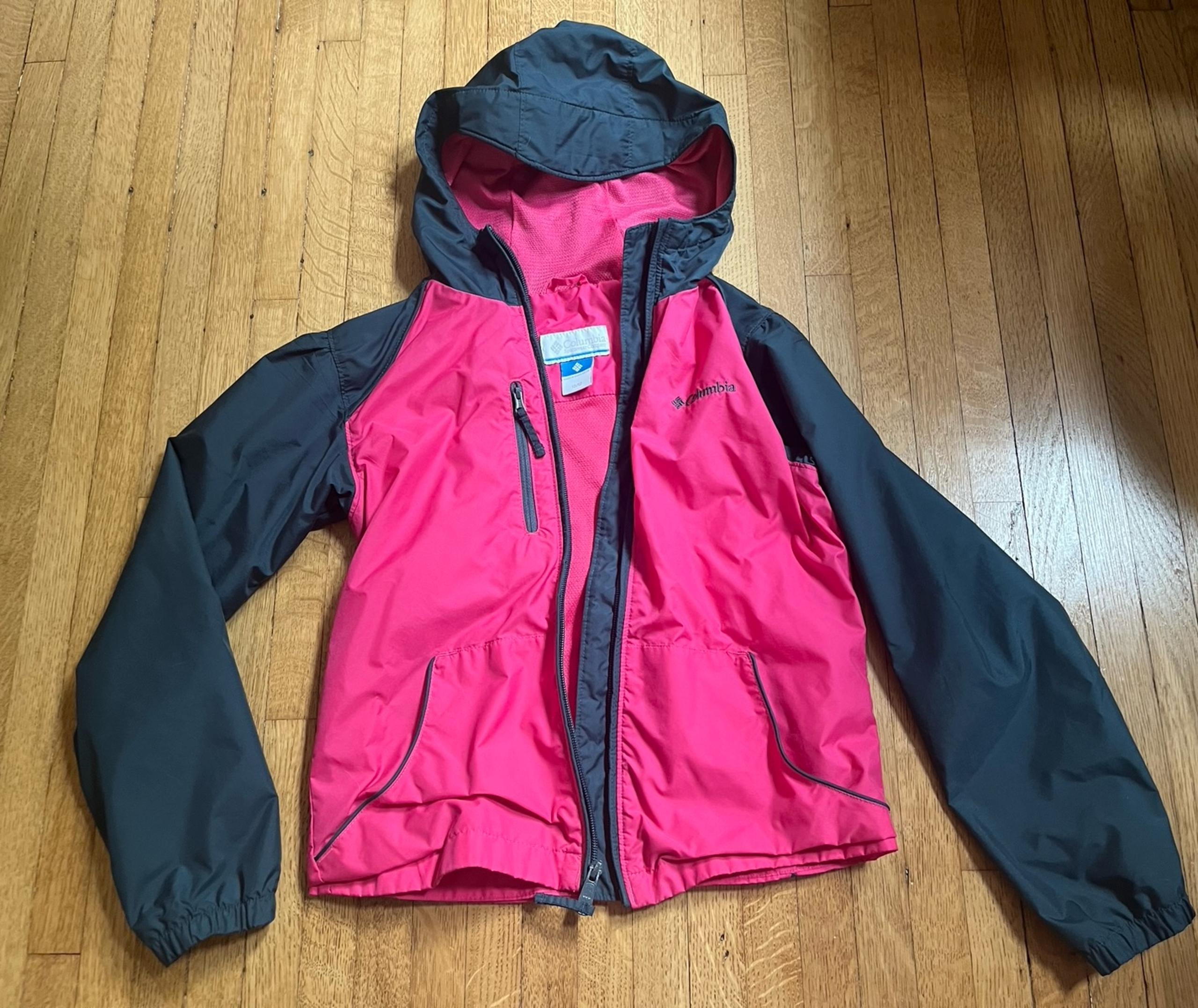 Columbia Wind Breaker and Jacket - Youth Girls Size 10/12 - Pink and Navy