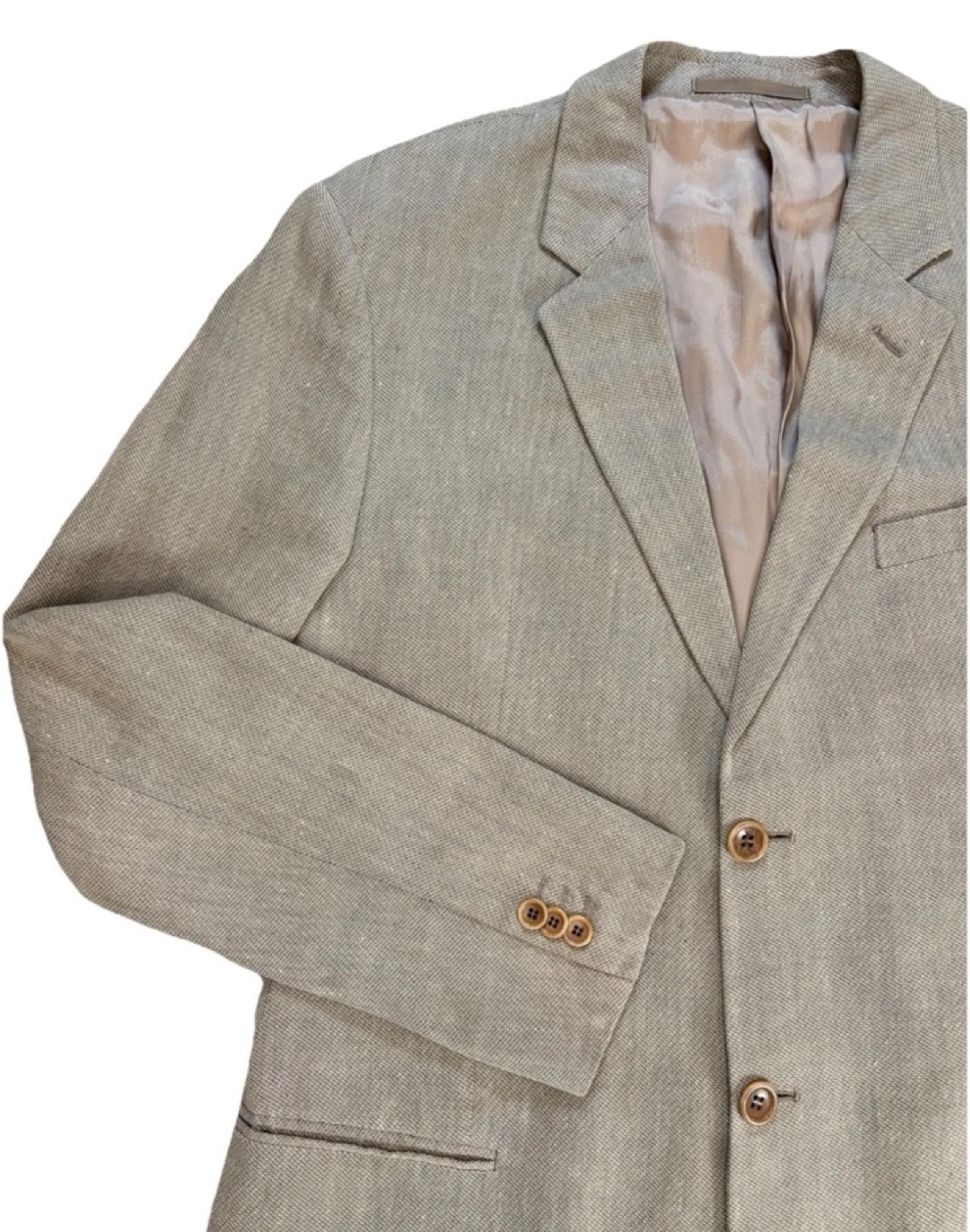 Armani Collezioni Blazer Sport Coat Men’s 40r Tan Linen Blend