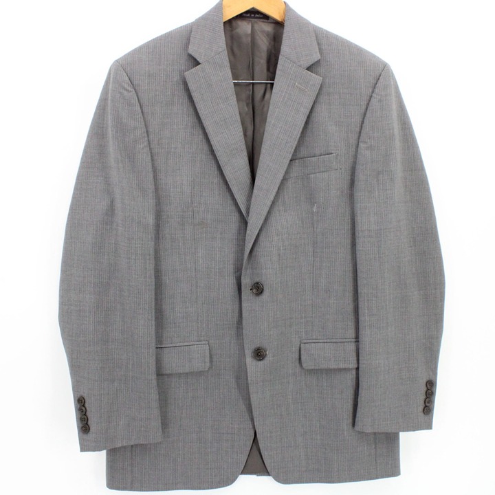 Lauren Ralph Lauren Blazer Mens Gray 100% Wool Elegant Two Button Front Size 38R