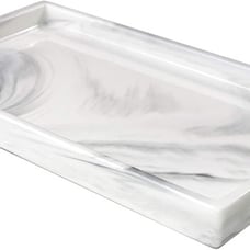 Ceramic Perfume Organizer and Jewelry Dish White