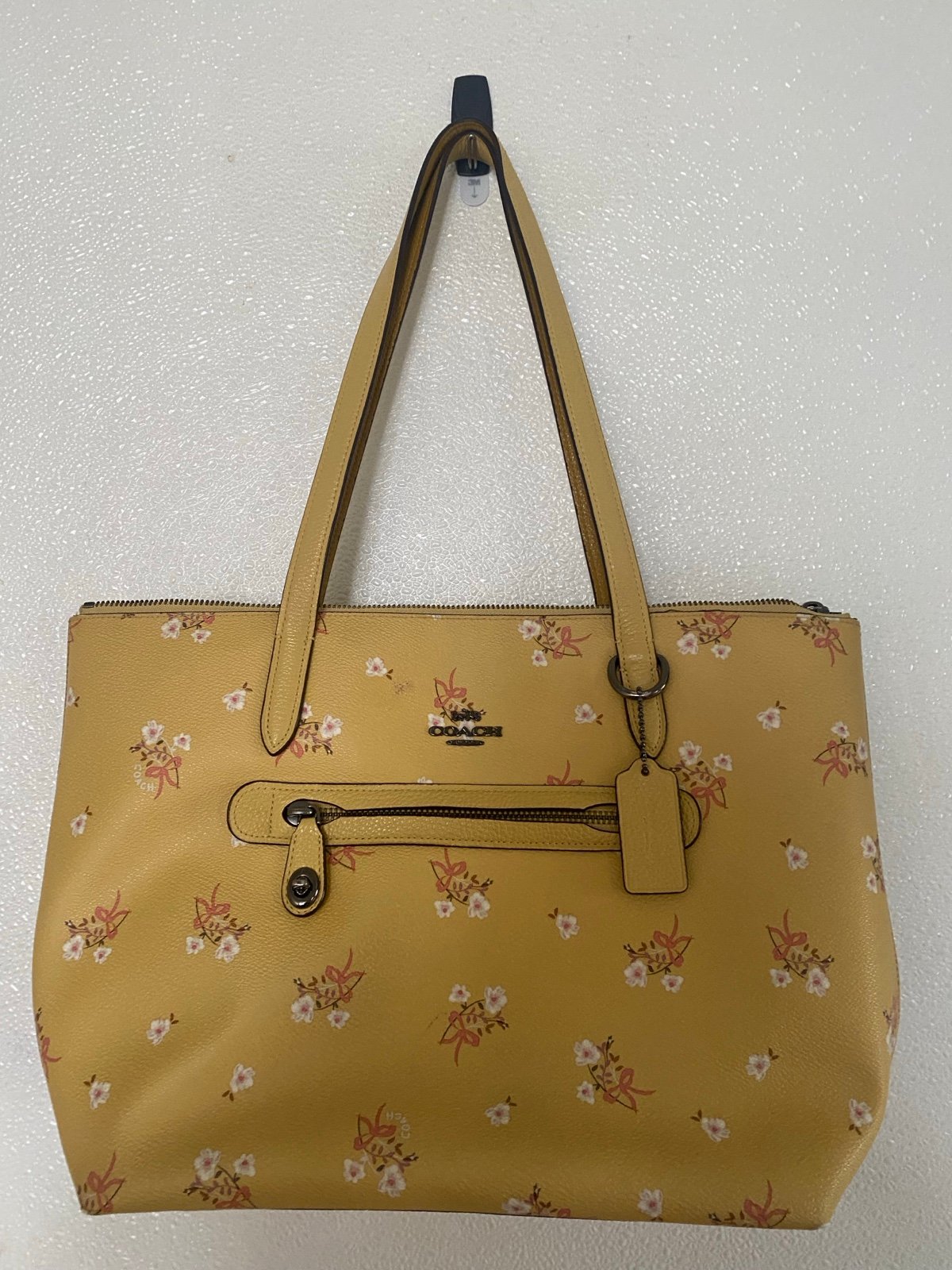 Coach Floral Bow Taylor Yellow Tote Bag