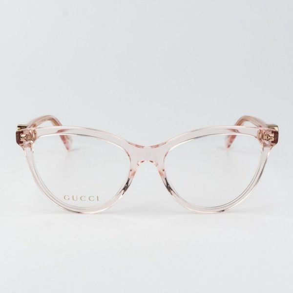 Gucci Women Eyeglasses Transparent Pink Cat Eye GG1179O 007 BRAND NEW