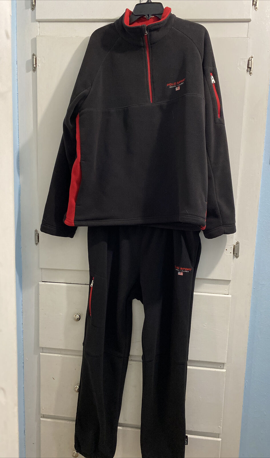 Vintage Polo Sport Polartec Thermal Pro Men's XL Zip Fleece Sweatsuit Pants NWT