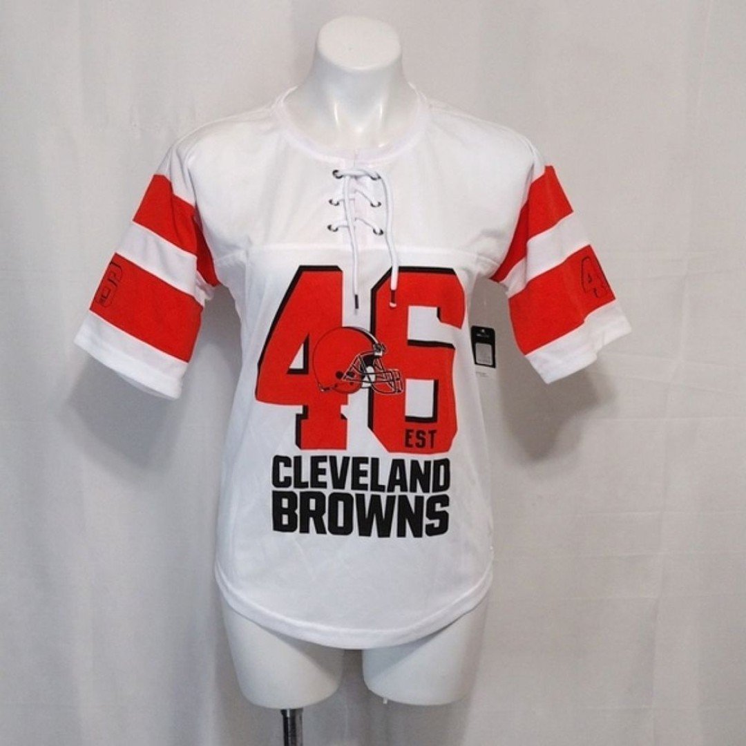 NWT NFL Cleveland Browns Women's Jersey Short Sleeves Top Small