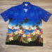Pacific Legend Hawaiian Shirt Allover Print Parrot Tropical USA Made L Mens VGT