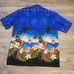Pacific Legend Hawaiian Shirt Allover Print Parrot Tropical USA Made L Mens VGT