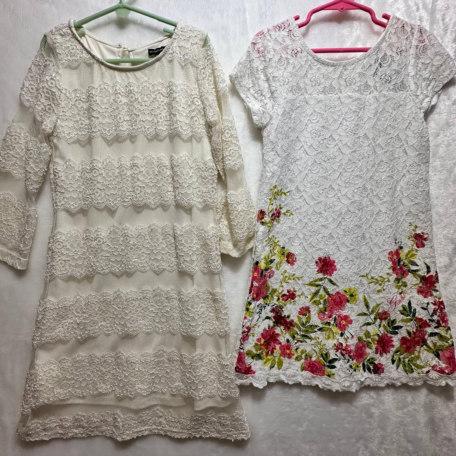 Girls lot of 2 lace dresses size 10, 12 Guess My Michelle