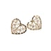 Solid 14K Yellow Gold Filigree Heart Love Post Stud Earrings
