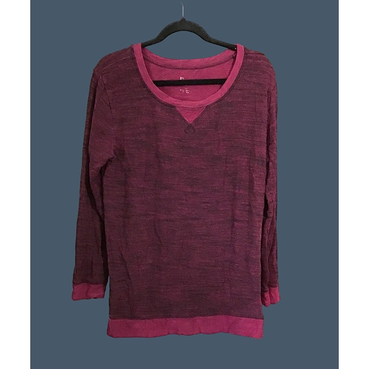 FELINA WOMENS LONG SLEEVE CREW NECK SOFT PAJAMA TOP SIZE MEDIUM