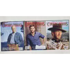 Lot of 3 Clint Eastwood Magazines Cowboys & Indians 2005, 2015, 2017 Father/Son