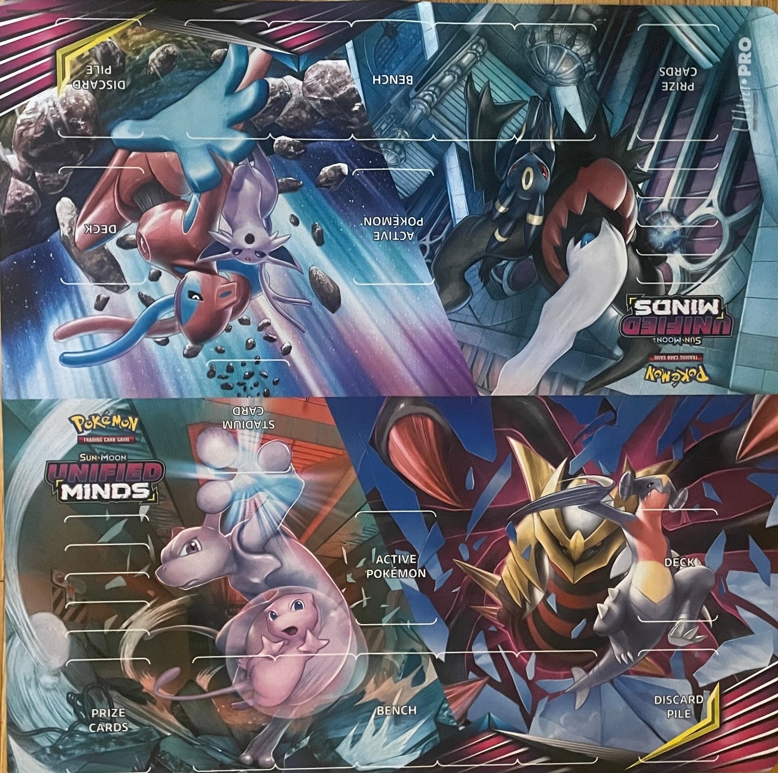 Pokemon Unified Minds Two Player Ultra Pro Dual Playmat - RARE - Feel Free to As