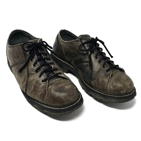 Dr. Martens Craig Distressed Seven Eye Lace Up Shoe Green Brown Men's 11