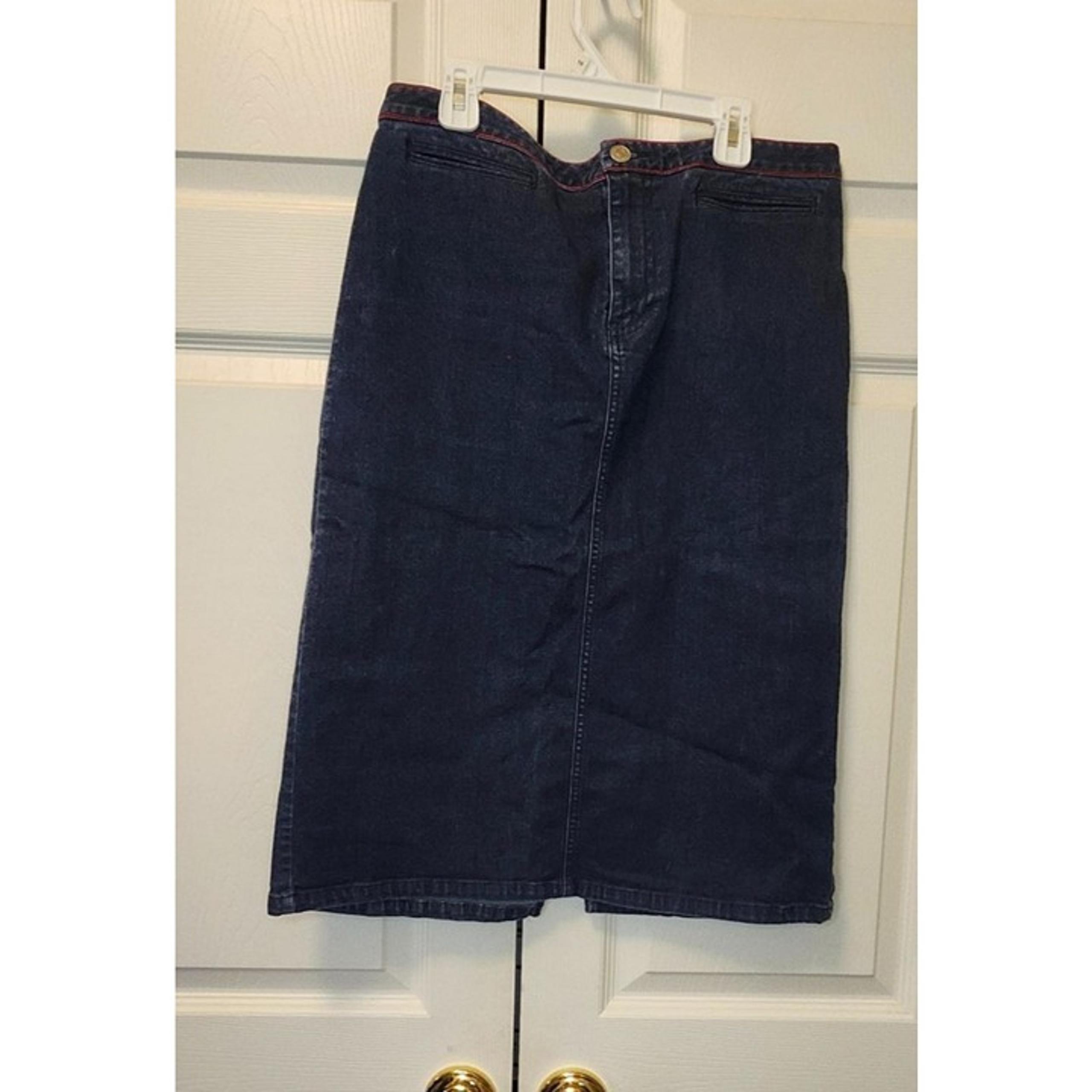 Women Tommy Hilfiger Jeans Denim Midi Stretch Skirt size 10