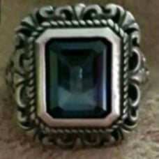 Blue sapphire ring 925 sterling silver