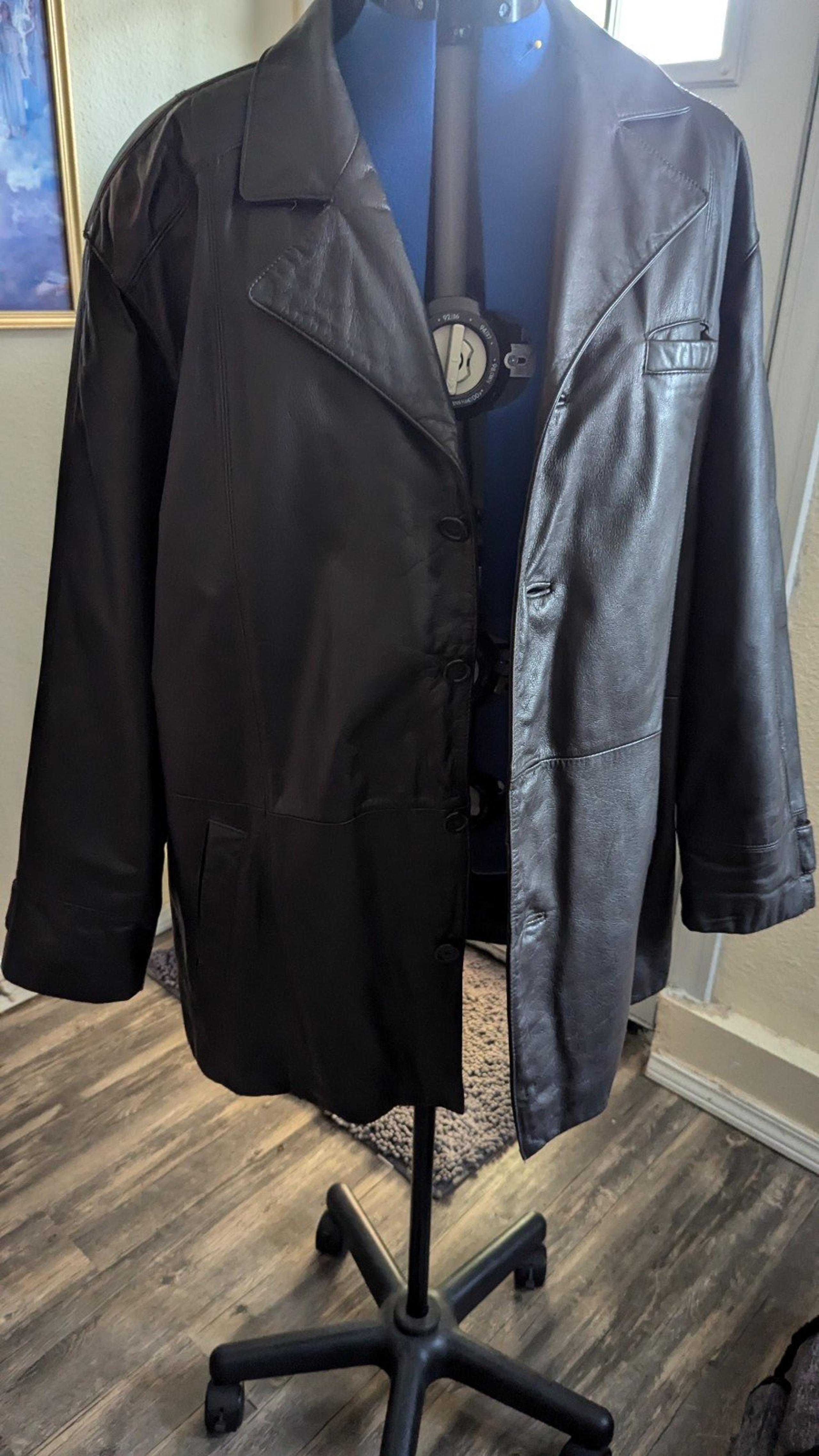 Men's leather coat