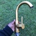 Modern Bar Sink Faucets, Brushed Gold Single