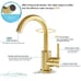 Modern Bar Sink Faucets, Brushed Gold Single
