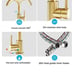 Modern Bar Sink Faucets, Brushed Gold Single