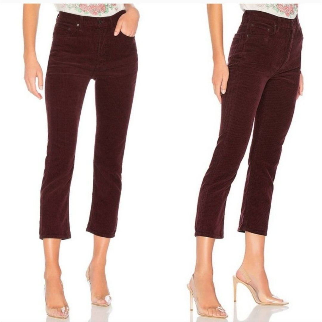 Agolde Riley burgundy corduroy pants