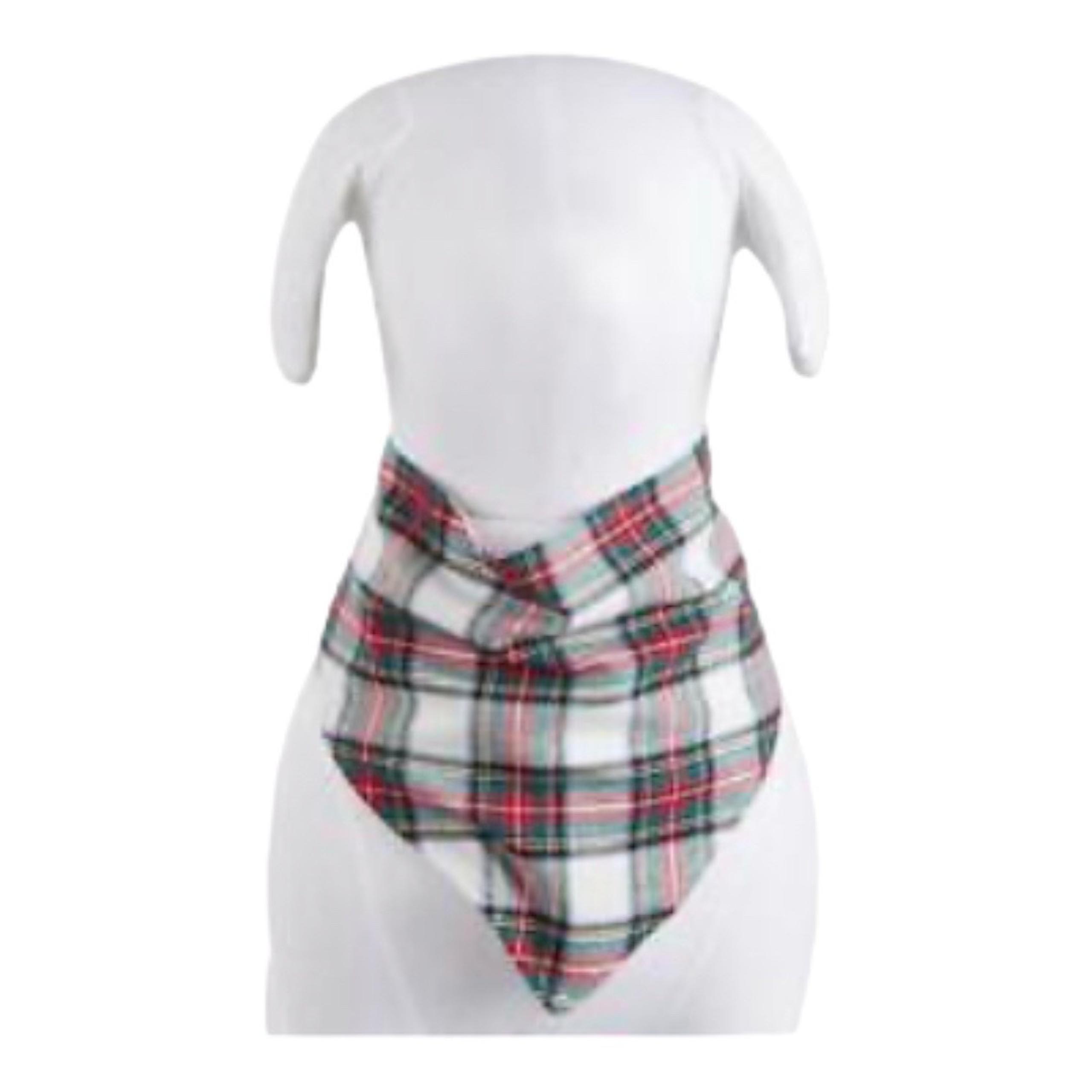 Small Pets Plaid Print 100% Cotton Bandanna NWT