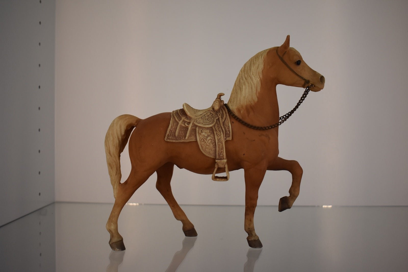 Breyer #112 Cheyenne Western Prancing Horse Original Reins and Saddle 1963-1985