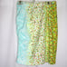 Etcetera Pencil Skirt Size 2 Asymmetrical Ruched Floral Blue Academia