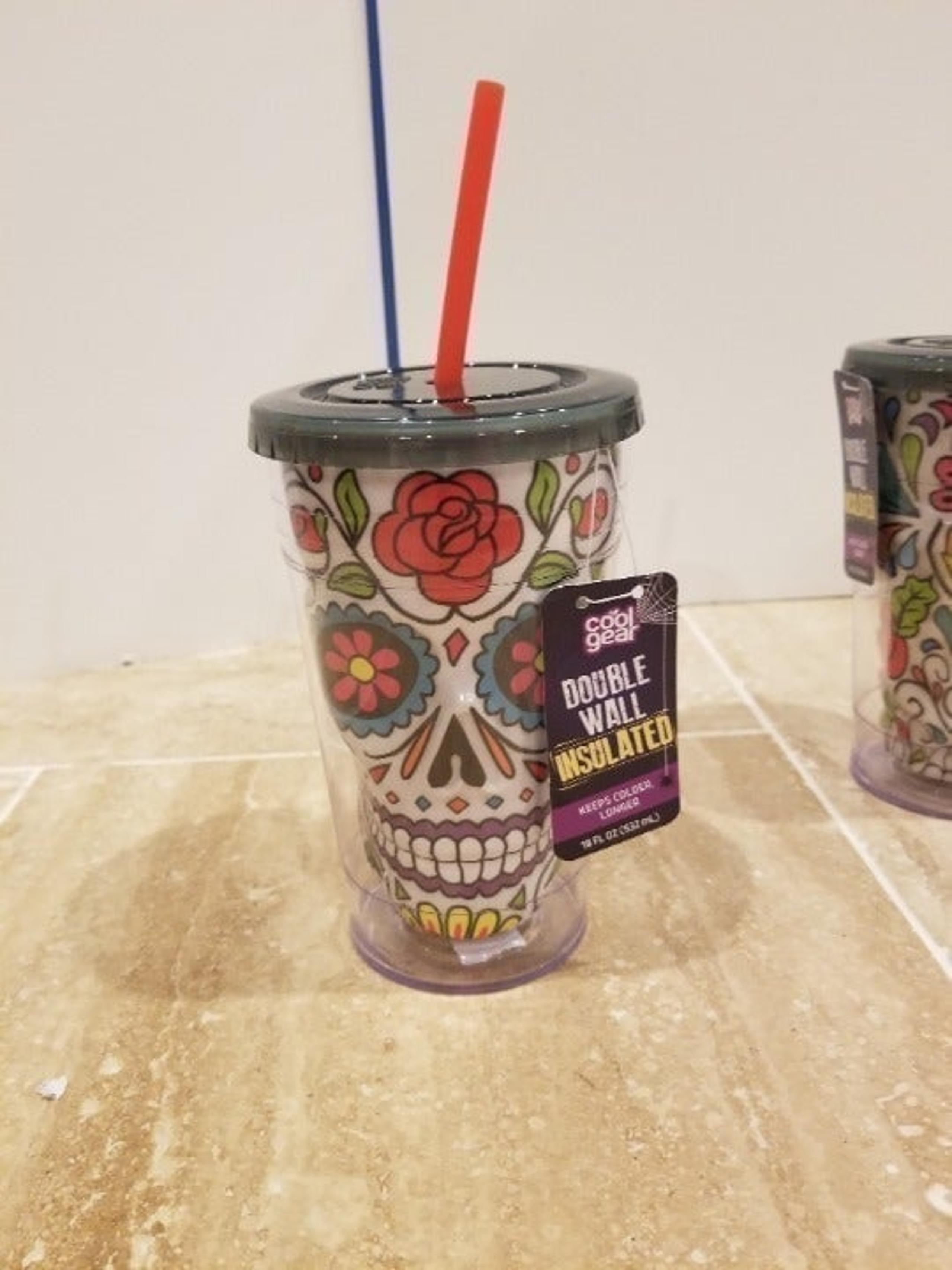 2 Cool Gear 16oz Double Wall Skull Cups