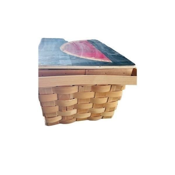 Warren Kimble Designed Basket fly on Watermelon 18”x11”x10”Vintage - detail