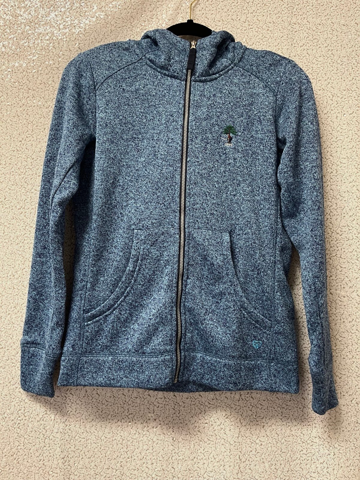 Straight Down full zip hoodie in Heather blue | size Small