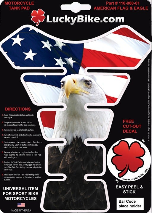 American Eagle Flag Universal Sticker Protector Segmented Gas Tank Pad Guard