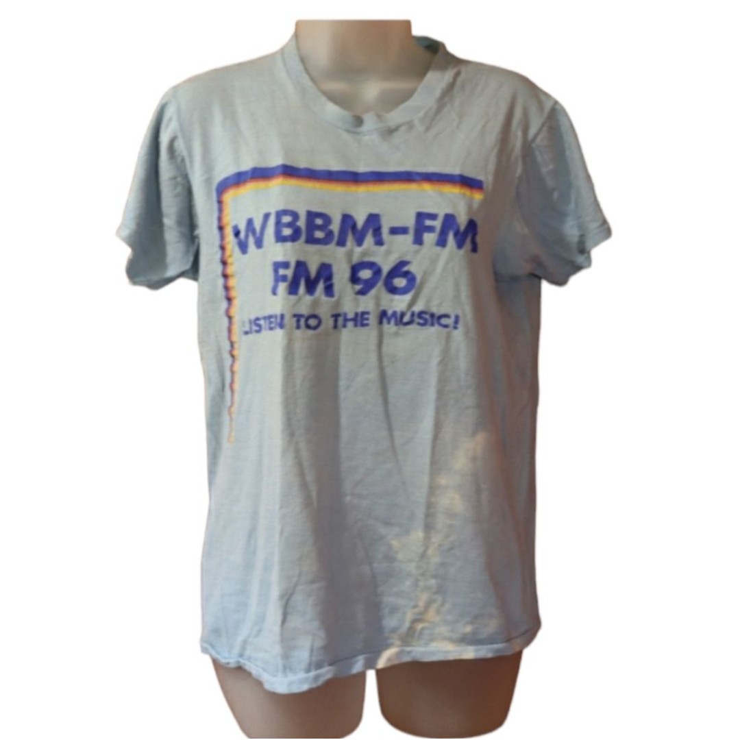 WBBM-FM 96 Chicago Vintage Single Stitch T-shirt Listen to the Music LG
