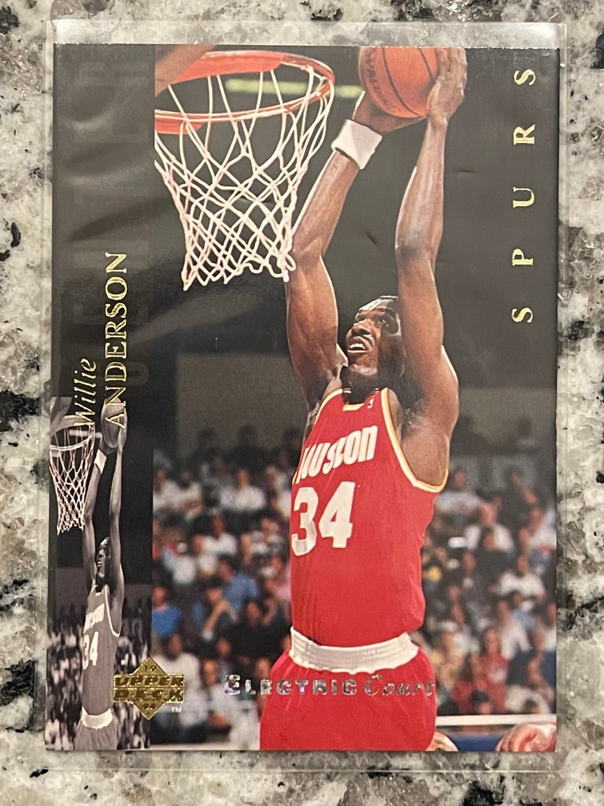 1994 Upper Deck Hakeem Olajuwon ERROR Card (Willie Anderson)