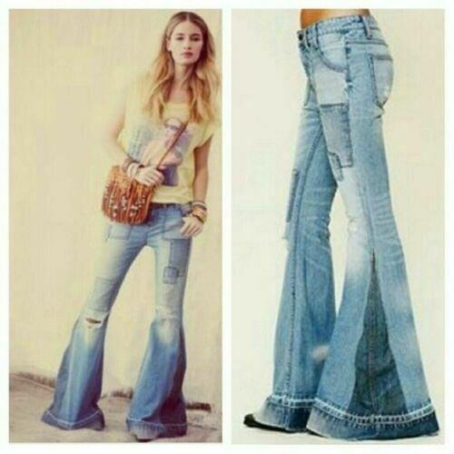 Free People Super Festy Patchwork Jeans
