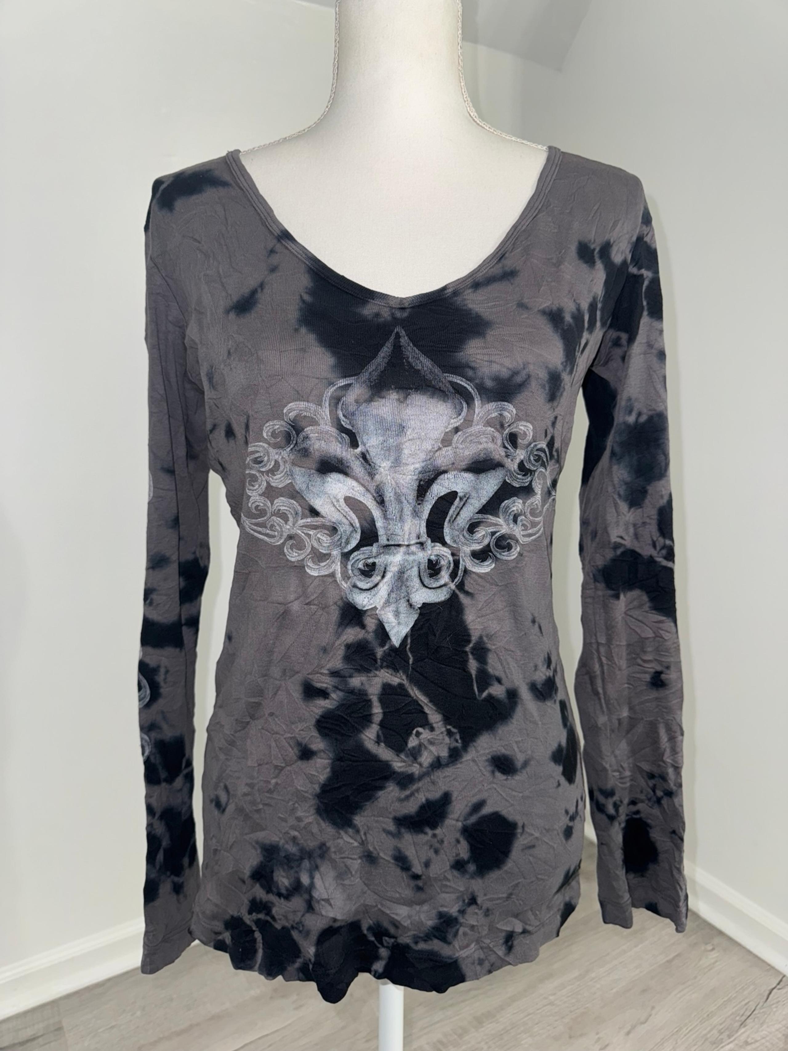 Vintage Sledge USA Women’s Black and Gray Long Sleeve