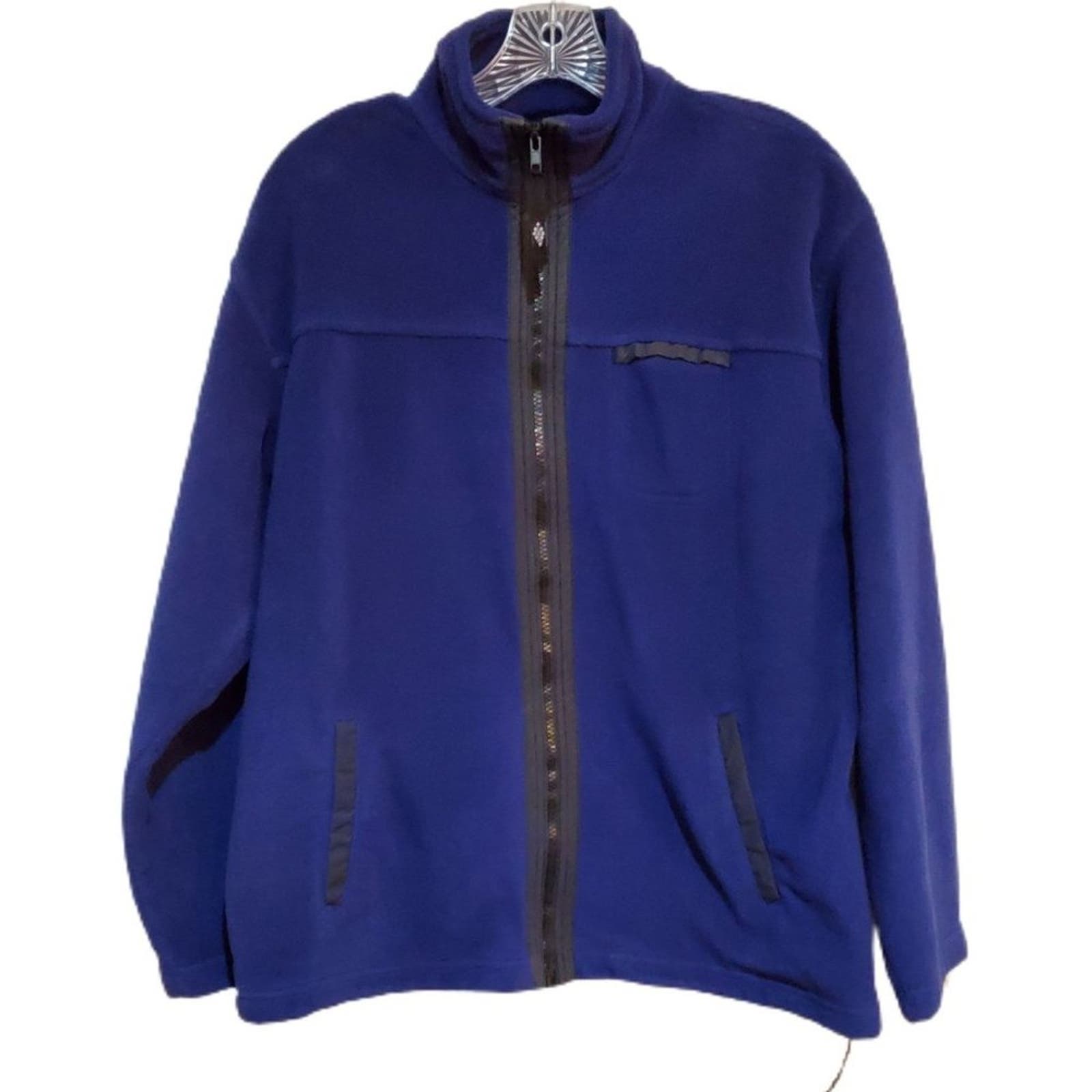 Men's Size Medium Alpine Tek Fleece Jacket Shacket Outdoors Soft Navy Blue