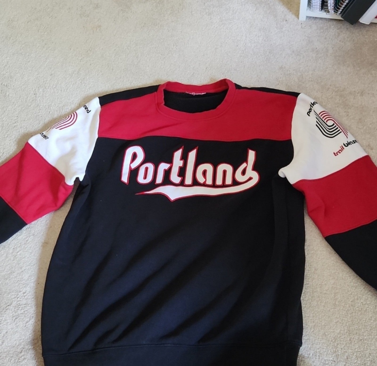 Por. Trail Blazers HWC Crew Sweater w/70s Logos [All-Genders Small-to-Medium]