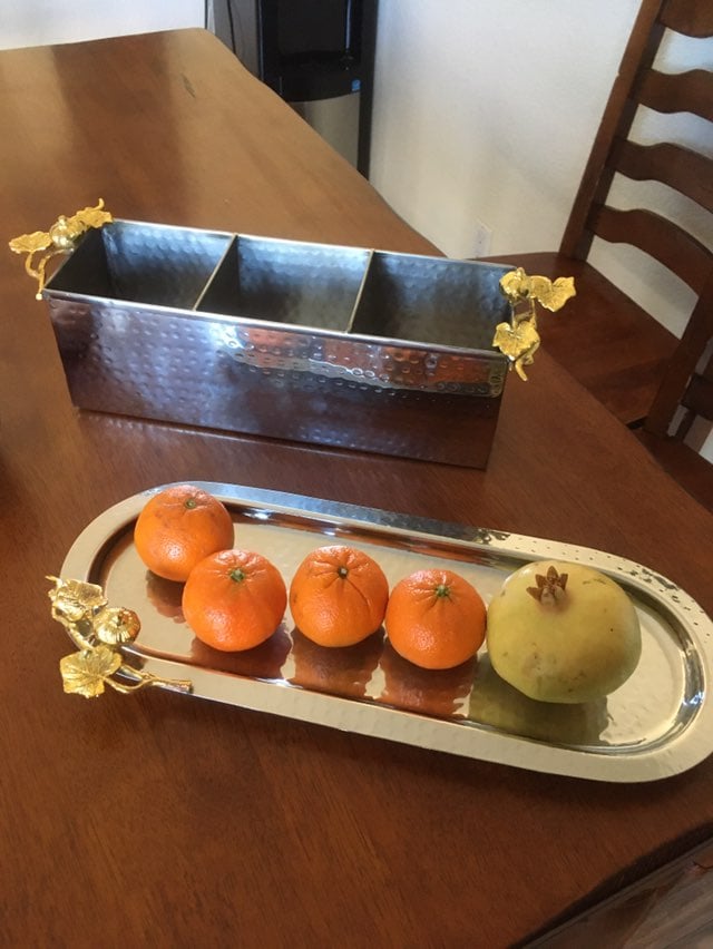 Set fir serving food , pumpiken decor