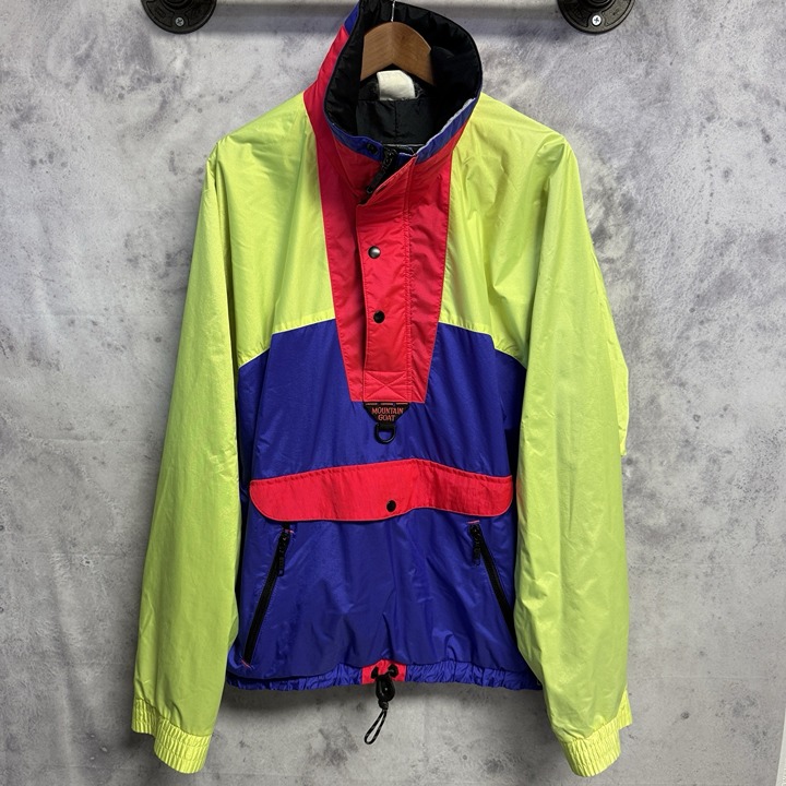 Vintage Mountain Goat Jacket Anorak Ski Snowboard Colorful Mens XL