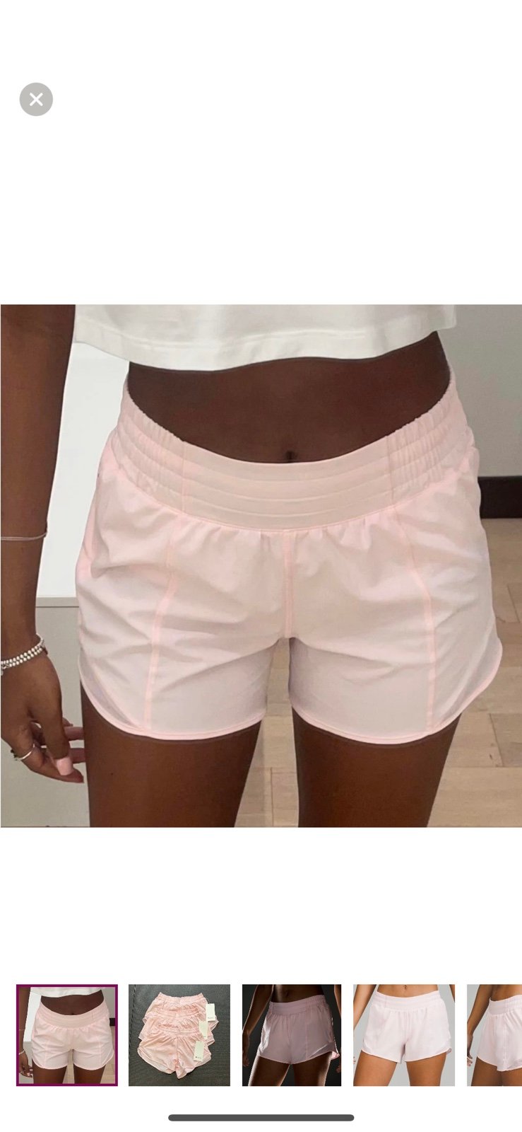 LULULEMON HOTTY HOT SHORT 4”-NWT-STRAWBERRY MILKSHAKE-6/8