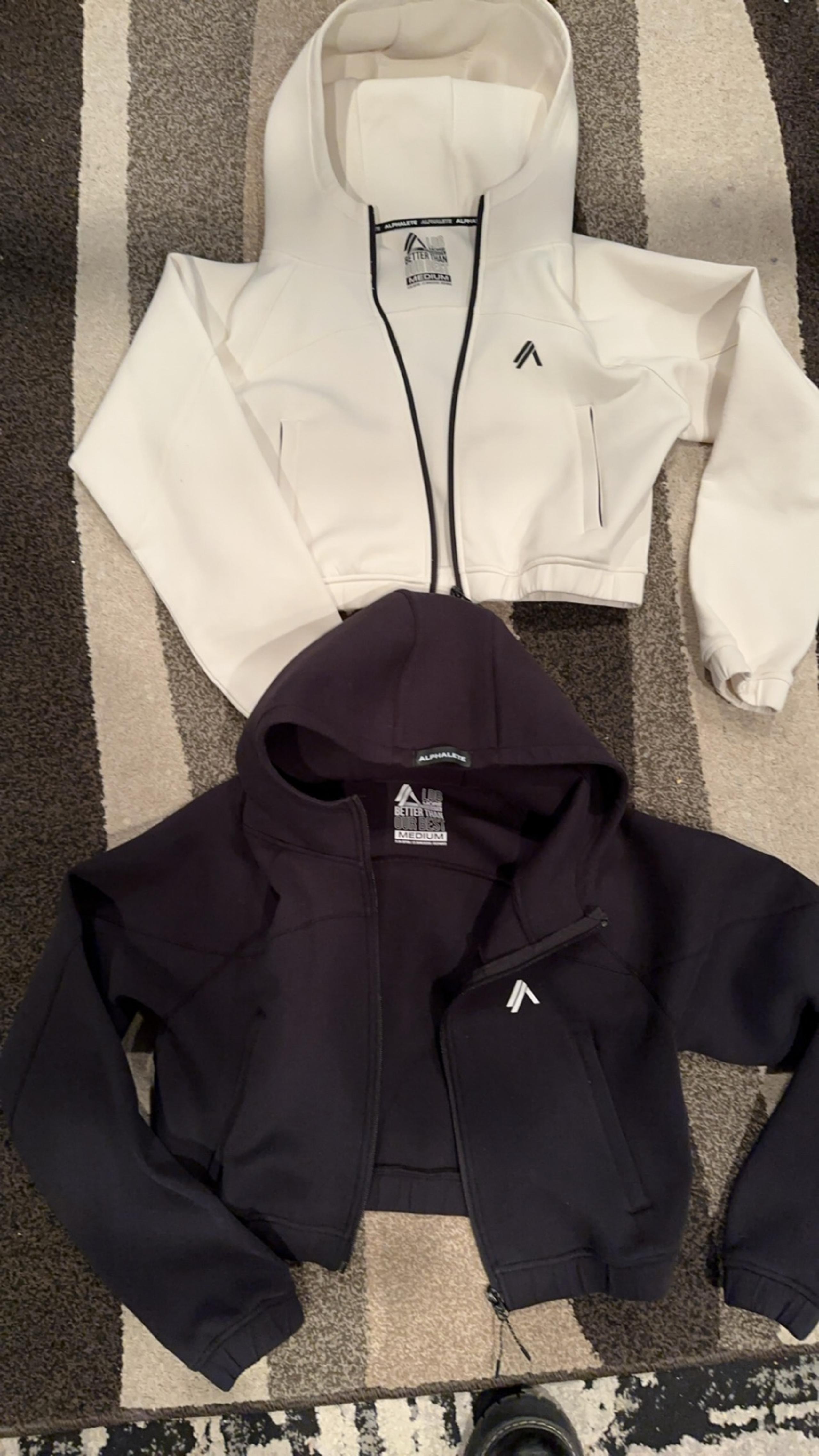 Alphalete women’s crop zip hoodie sweatshirts size medium