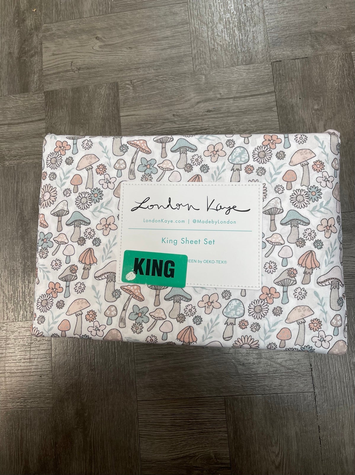 Mushroom KING Sheet Set by London Kaye