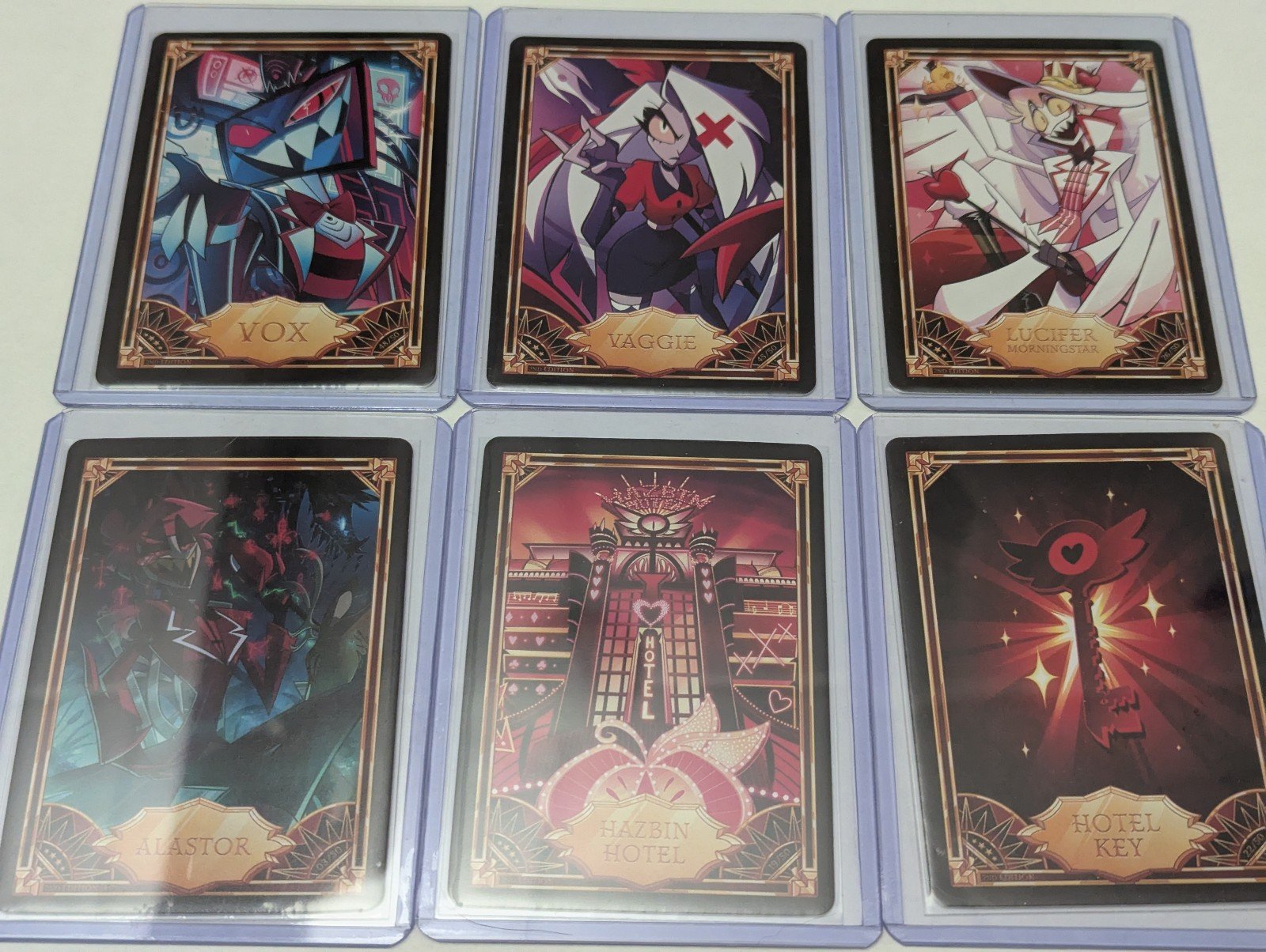 Hazbin Hotel 2nd Edition Trading Cards Rare and Untra Rare Lot of 6