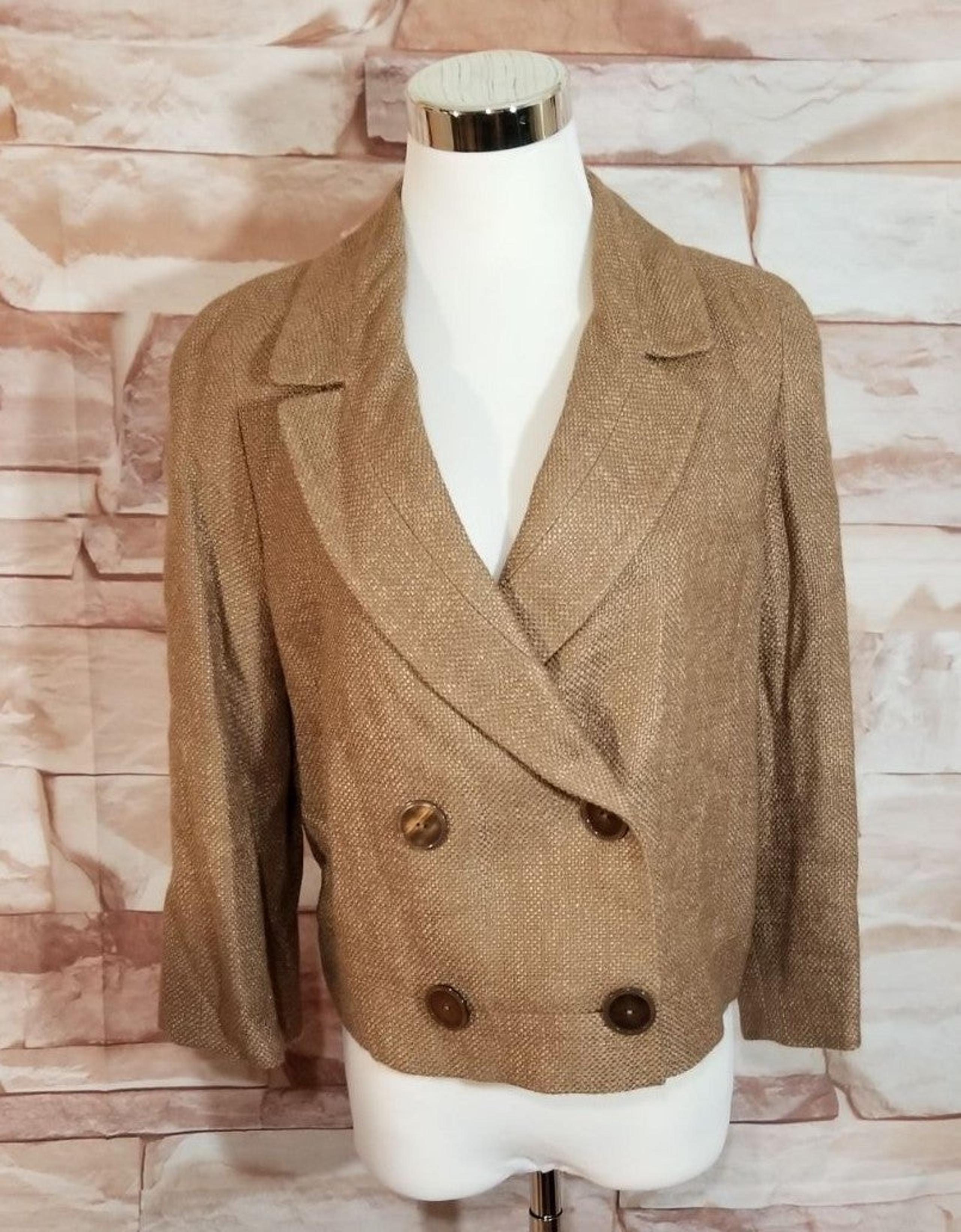 Talbots Brown Woven Peacoat