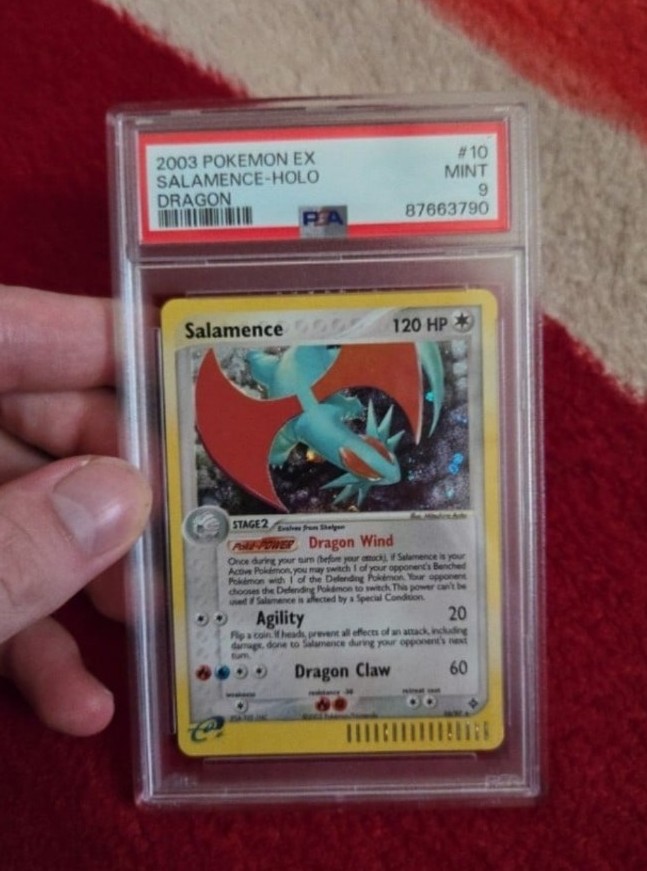 Mint psa graded holo ex dragon salamence pokemon card