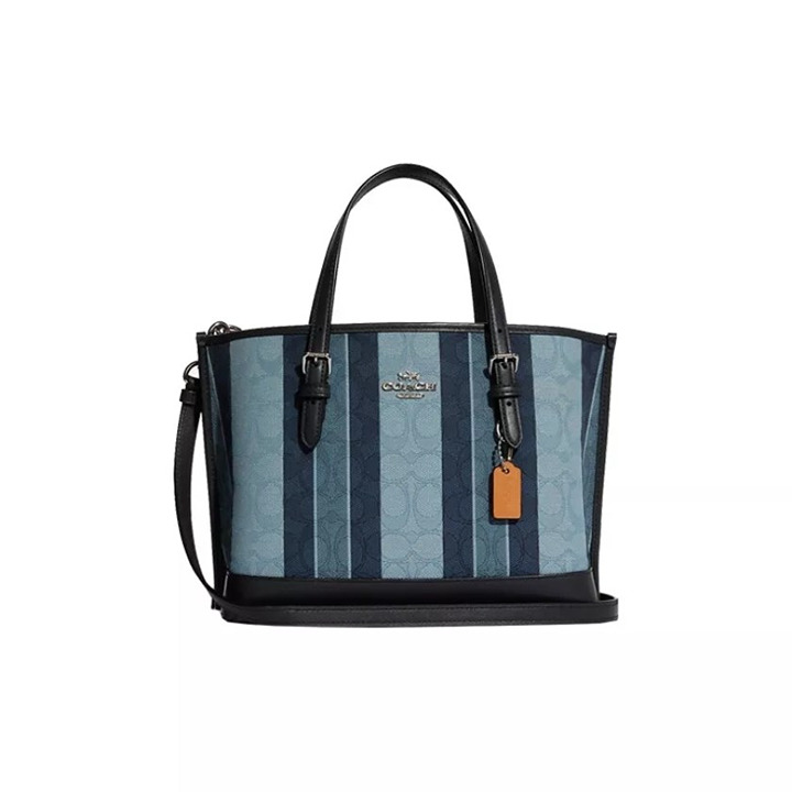 nwt coach Mollie 25 Tote In Signature Jacquard With Stripes