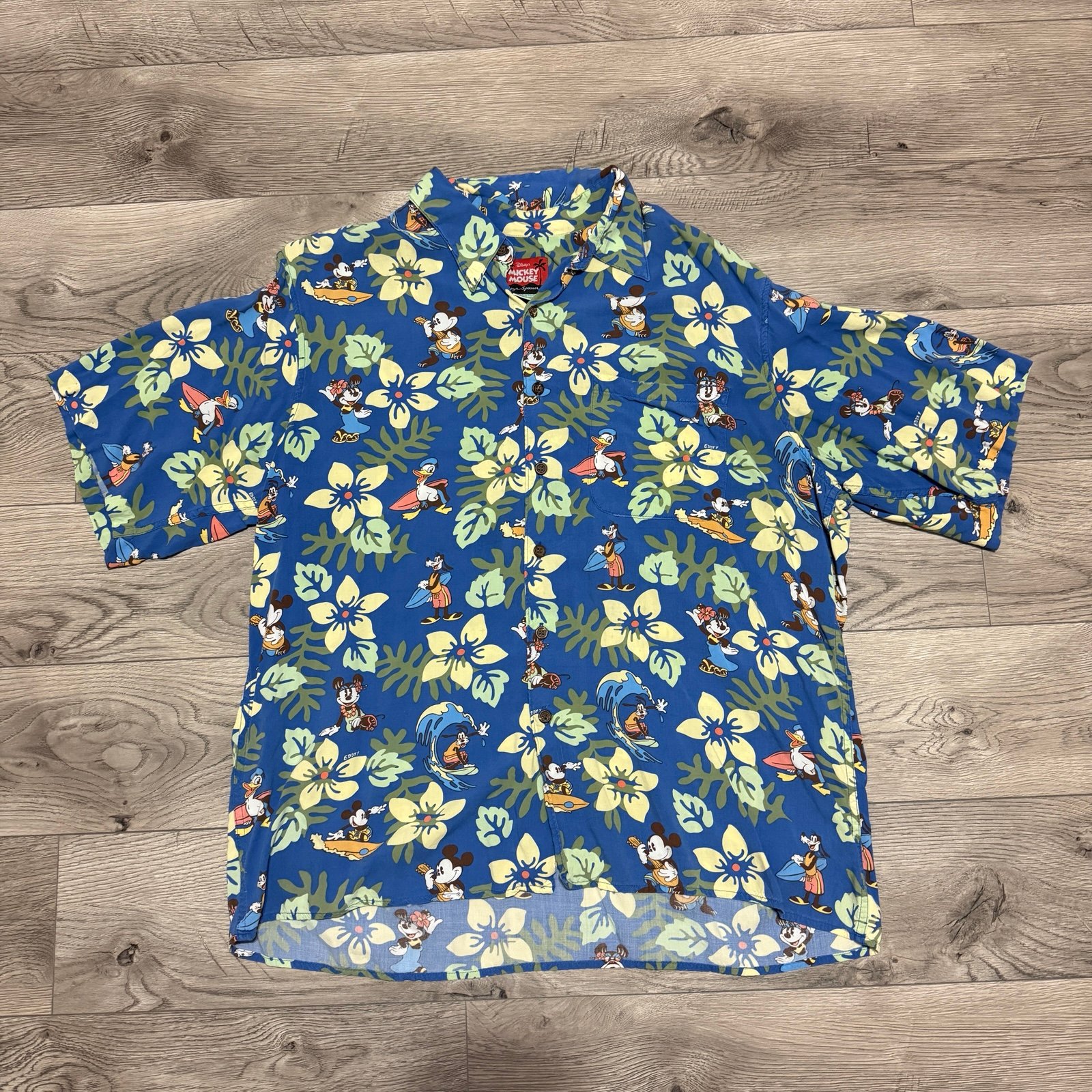 Vintage Disney Mickey Mouse Reyn Spooner Hawaiian XL
