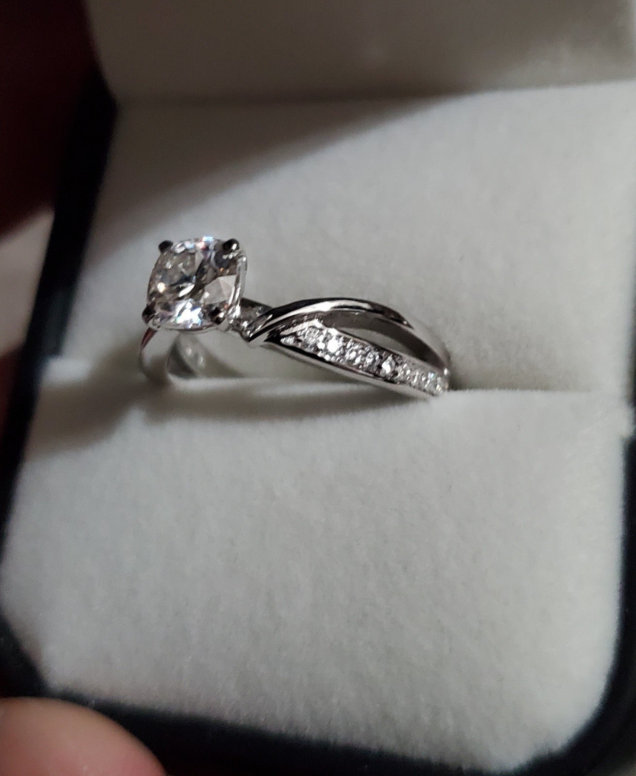 White Gold Diamond Infinity Engagement Ring