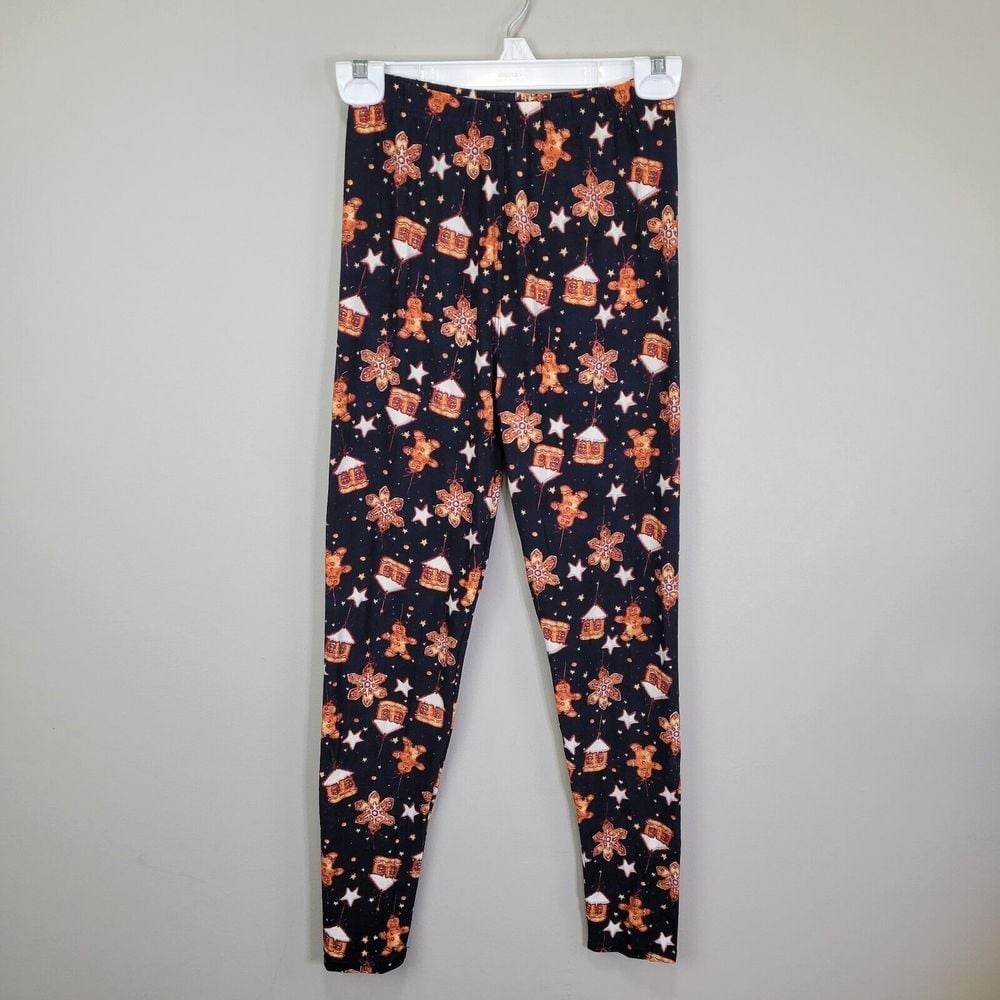 Gingerbread Ornaments Polyester Spandex Ankle Leggings One Size Fits All