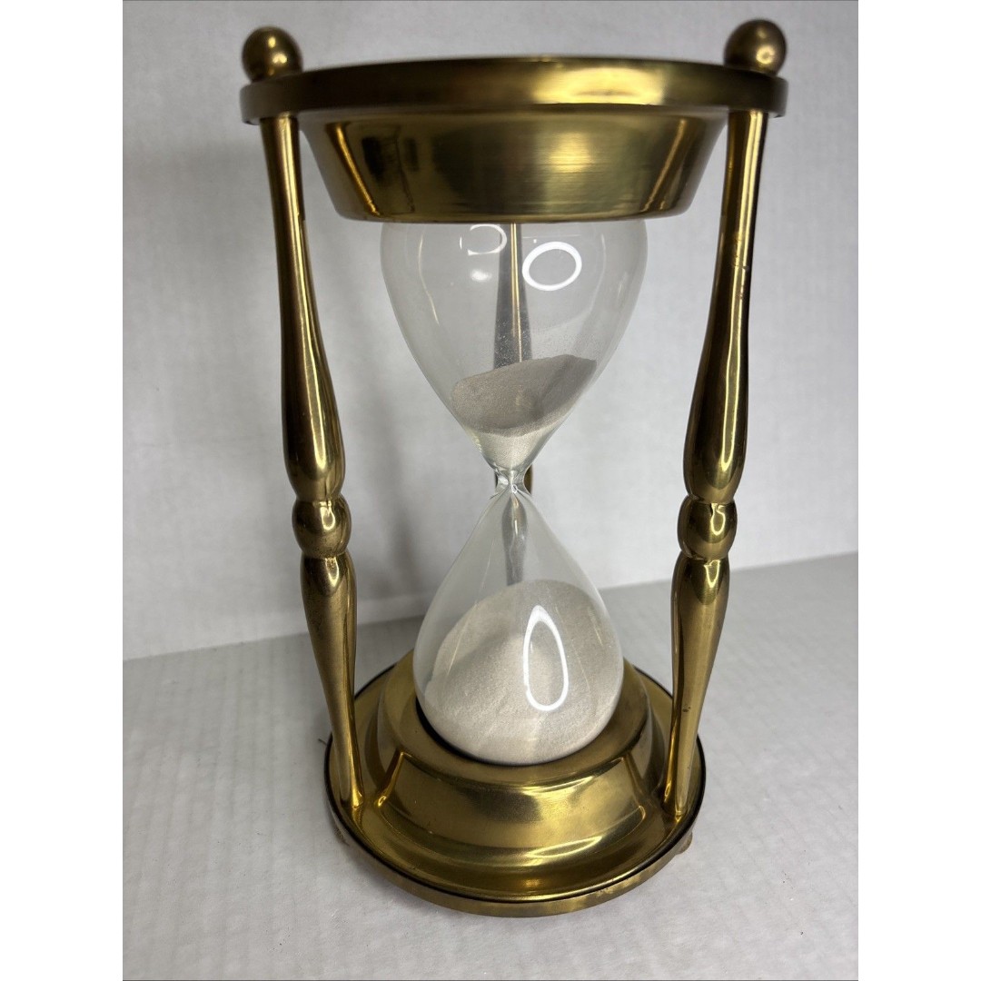1969 State Farm Life Insurance Co 40th Anniversary Brass Hourglass Rare 2 Hour