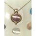 Sterling Silver Necklace with Interchangeable Gemstone Pendant